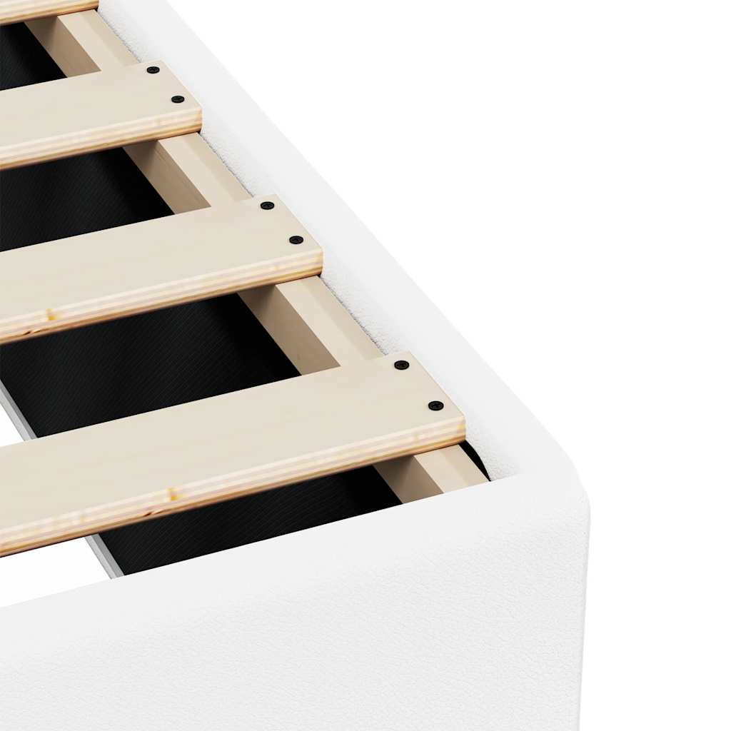 Cadre de lit sans matelas blanc similicuir - XIOS