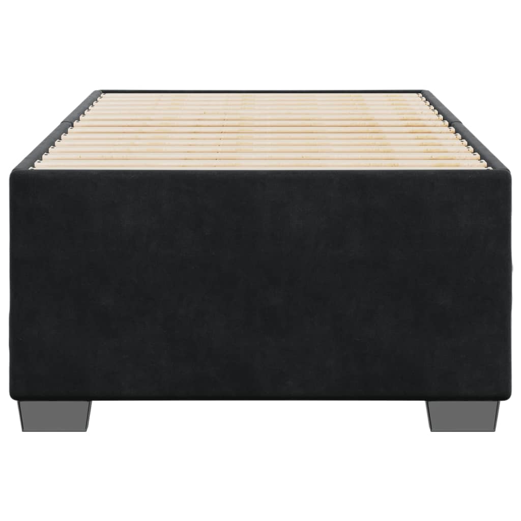 Cadre de lit sans matelas noir 90x190 cm velours - XIOS