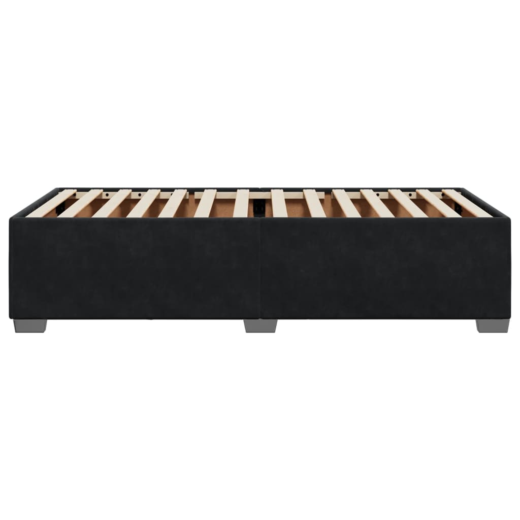 Cadre de lit sans matelas noir 90x190 cm velours - XIOS