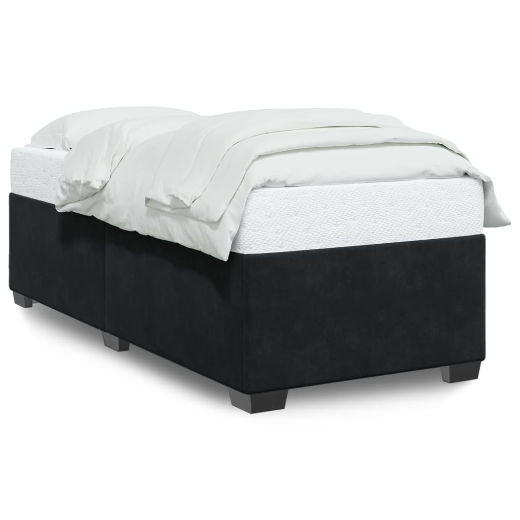 Cadre de lit sans matelas noir 90x200 cm velours - XIOS