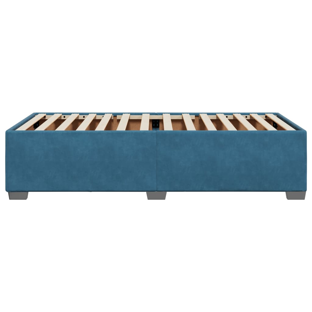 Cadre de lit sans matelas bleu 90x200 cm velours - XIOS