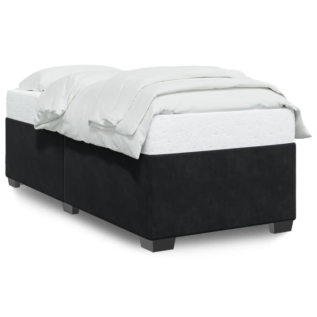 Cadre de lit sans matelas noir 100x200 cm velours - XIOS