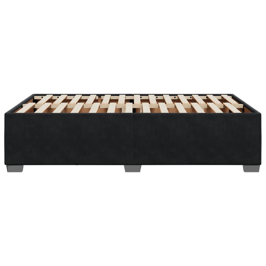 Cadre de lit sans matelas noir 120x190 cm velours - XIOS