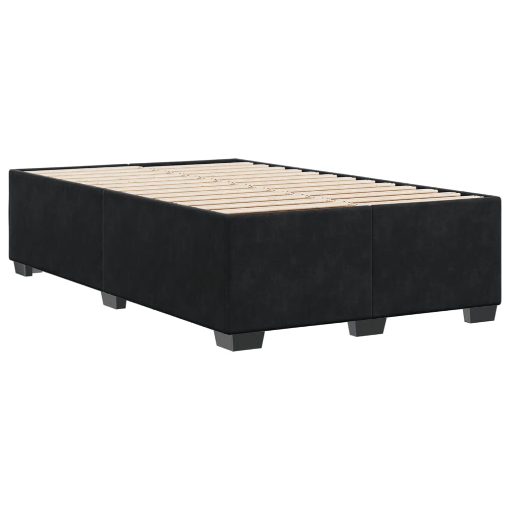 Cadre de lit sans matelas noir 120x190 cm velours - XIOS