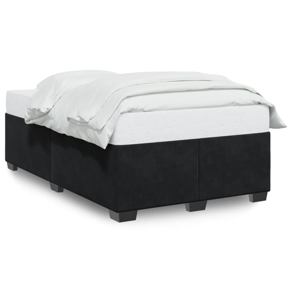 Cadre de lit sans matelas noir 120x200 cm velours - XIOS