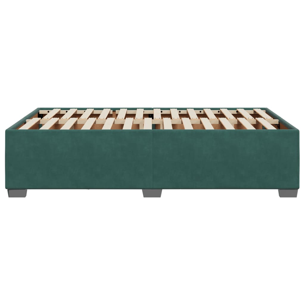 Cadre de lit sans matelas vert foncé 120x200 cm velours - XIOS