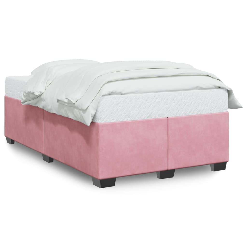 Cadre de lit sans matelas rose 120x200 cm velours - XIOS