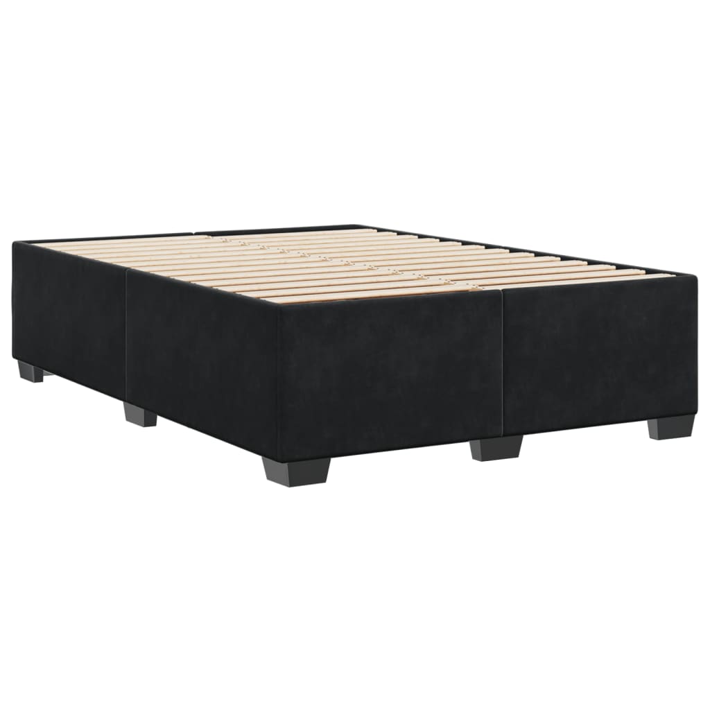 Cadre de lit sans matelas noir 160x200 cm velours - XIOS