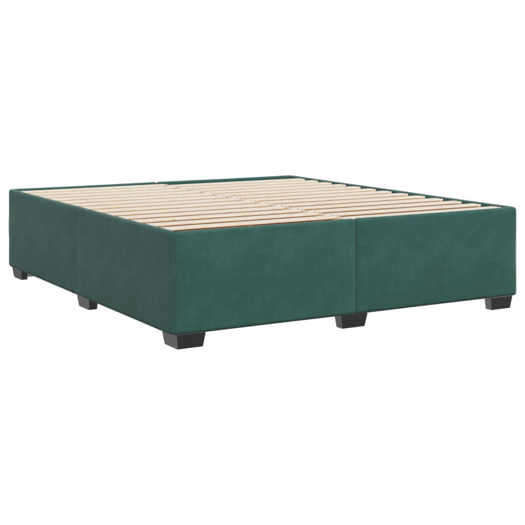 Cadre de lit sans matelas vert foncé 180x200 cm velours - XIOS