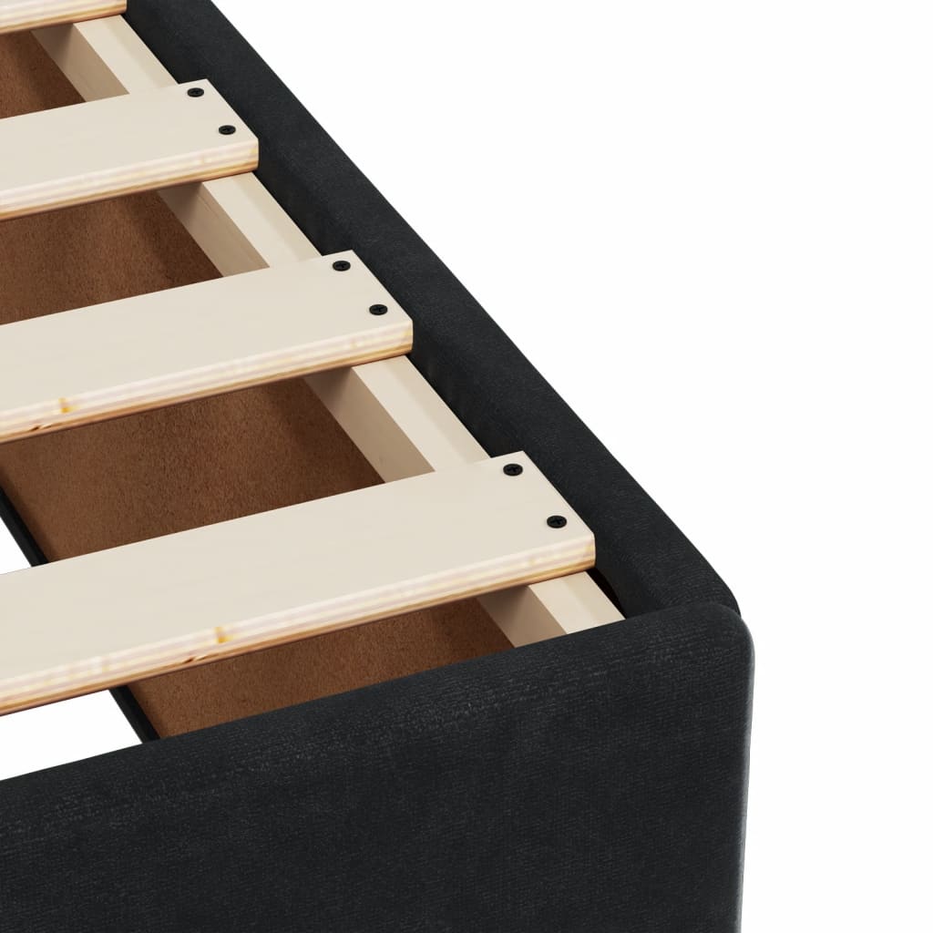 Cadre de lit sans matelas noir 200x200 cm velours - XIOS