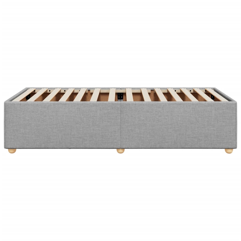 Cadre de lit sans matelas gris clair 80x200 cm tissu - XIOS