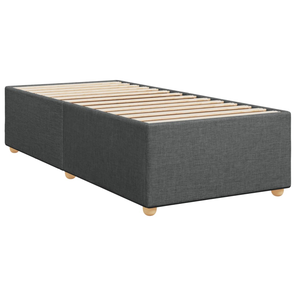 Cadre de lit sans matelas gris foncé 80x200 cm tissu - XIOS