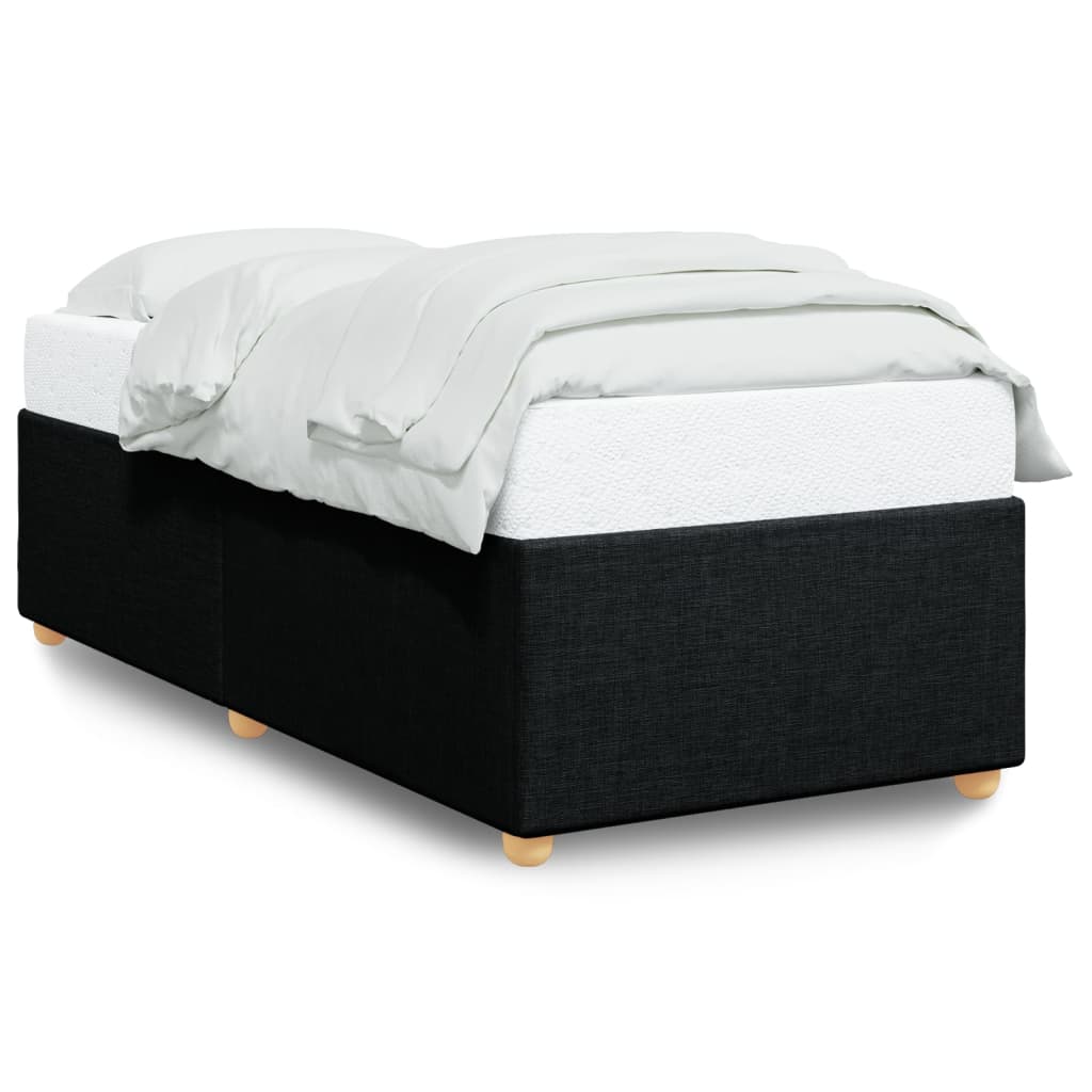 Cadre de lit sans matelas noir 80x200 cm tissu - XIOS