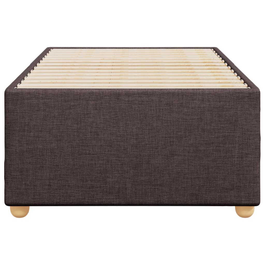 Cadre de lit sans matelas marron foncé 80x200 cm tissu - XIOS