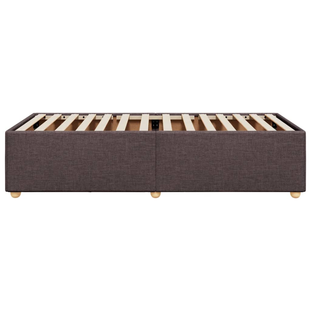 Cadre de lit sans matelas marron foncé 80x200 cm tissu - XIOS