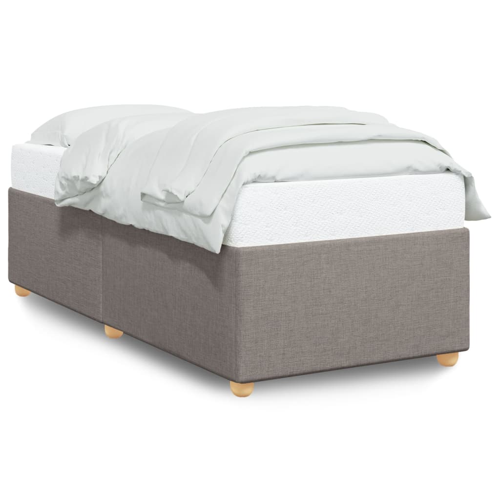 Cadre de lit sans matelas taupe 80x200 cm tissu - XIOS