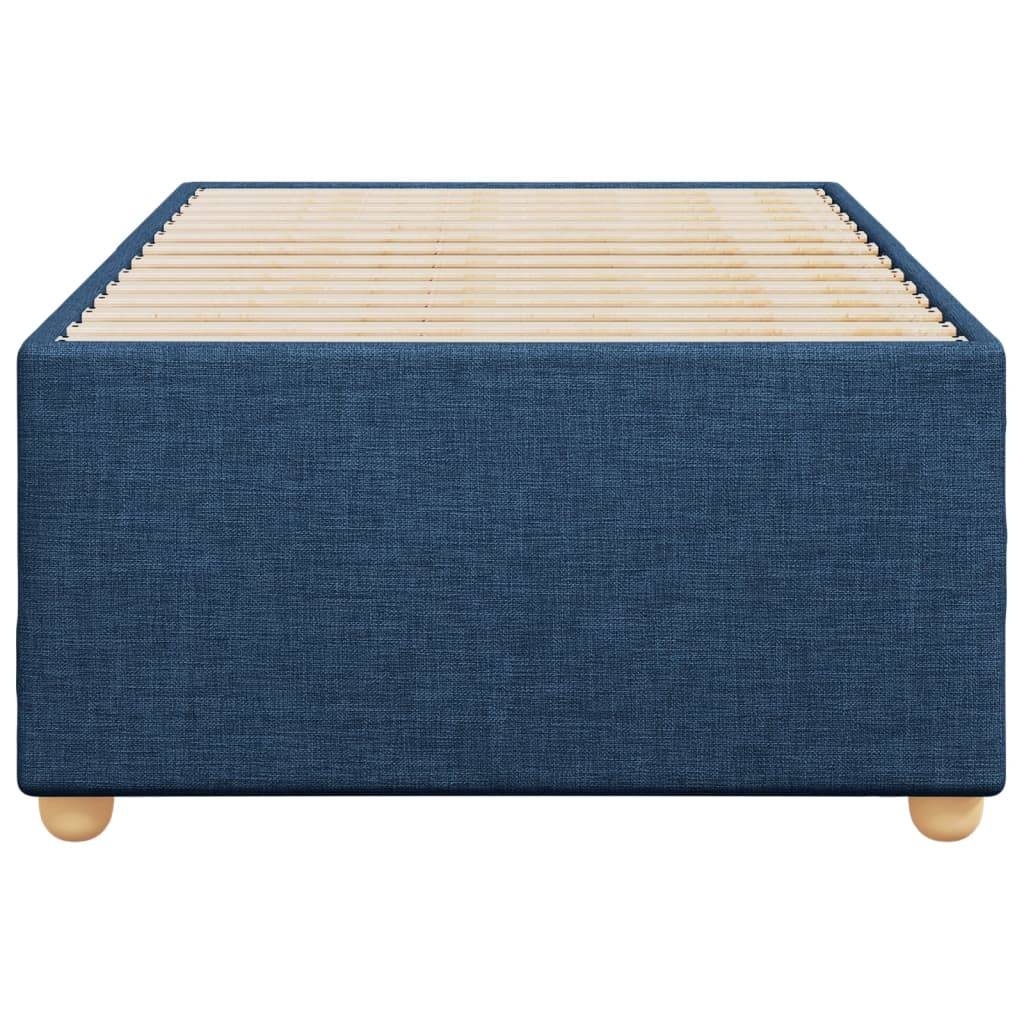 Cadre de lit sans matelas bleu 80x200 cm tissu - XIOS