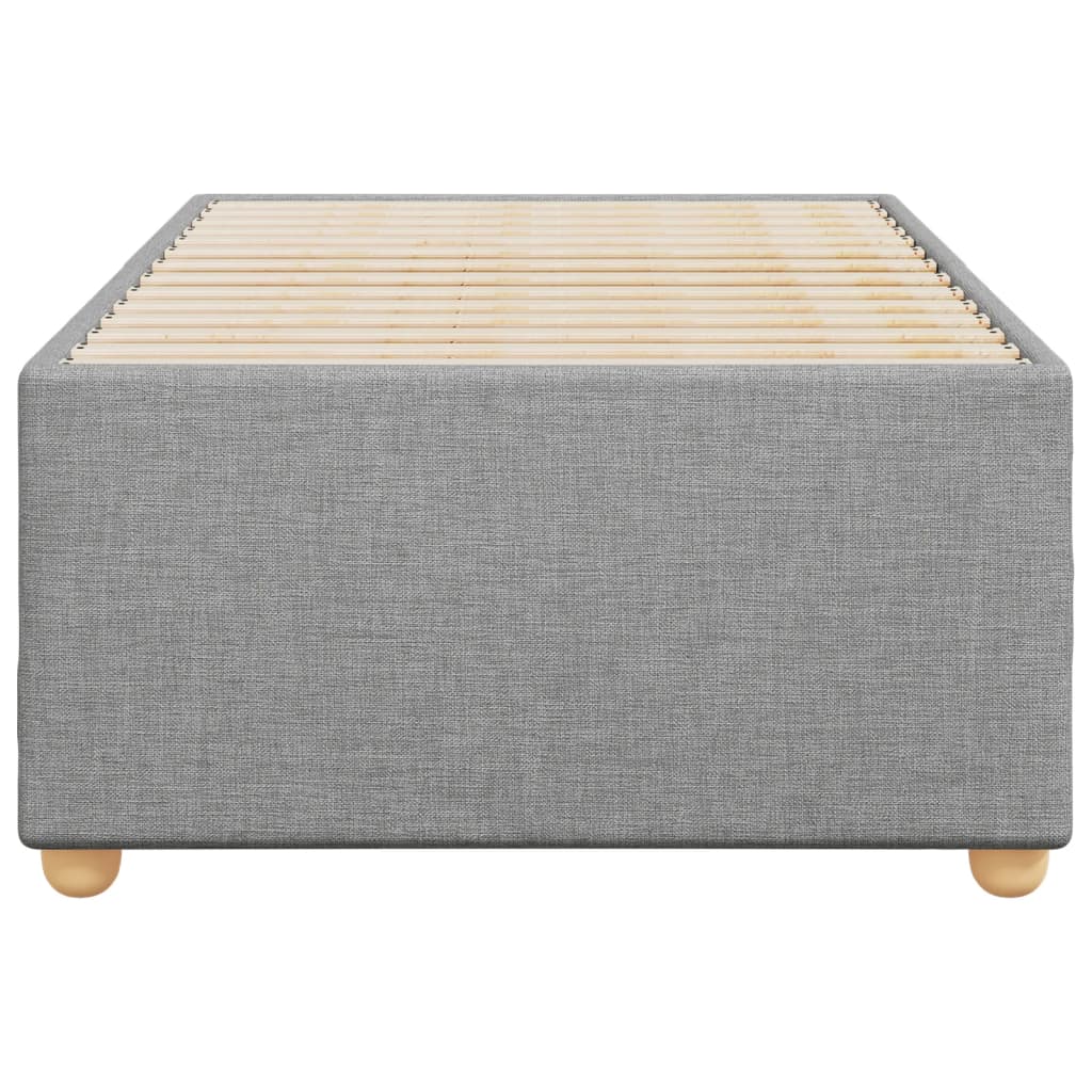 Cadre de lit sans matelas gris clair 90x190 cm tissu - XIOS