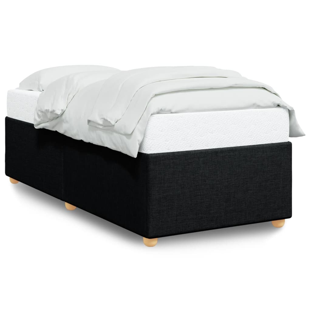 Cadre de lit sans matelas noir 90x190 cm tissu - XIOS