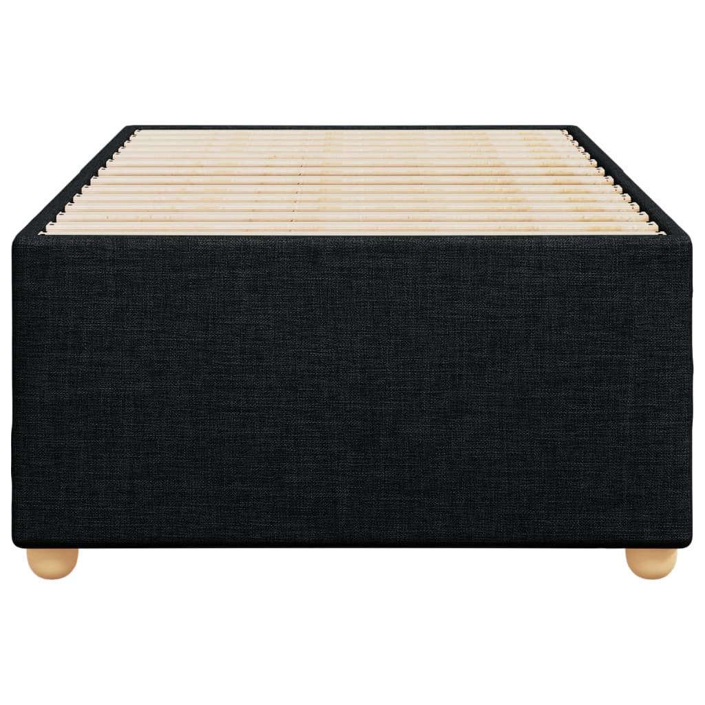 Cadre de lit sans matelas noir 90x190 cm tissu - XIOS
