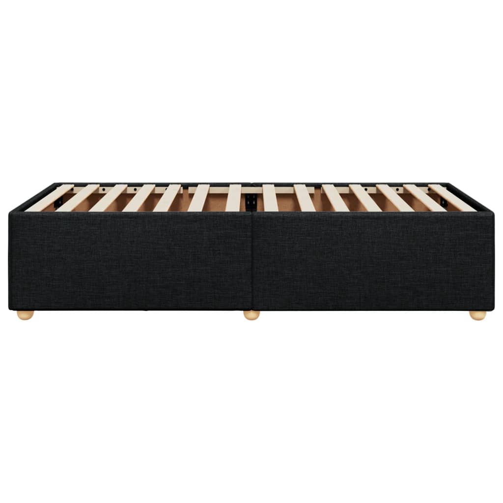 Cadre de lit sans matelas noir 90x190 cm tissu - XIOS