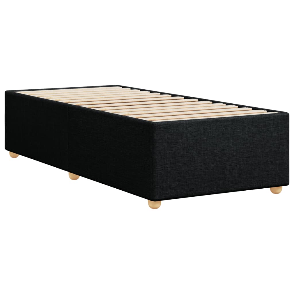 Cadre de lit sans matelas noir 90x190 cm tissu - XIOS