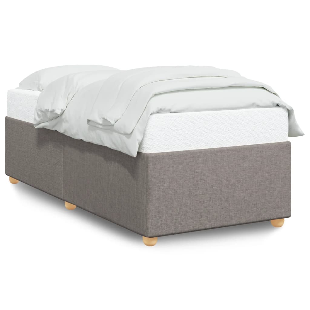 Cadre de lit sans matelas taupe 90x190 cm tissu - XIOS