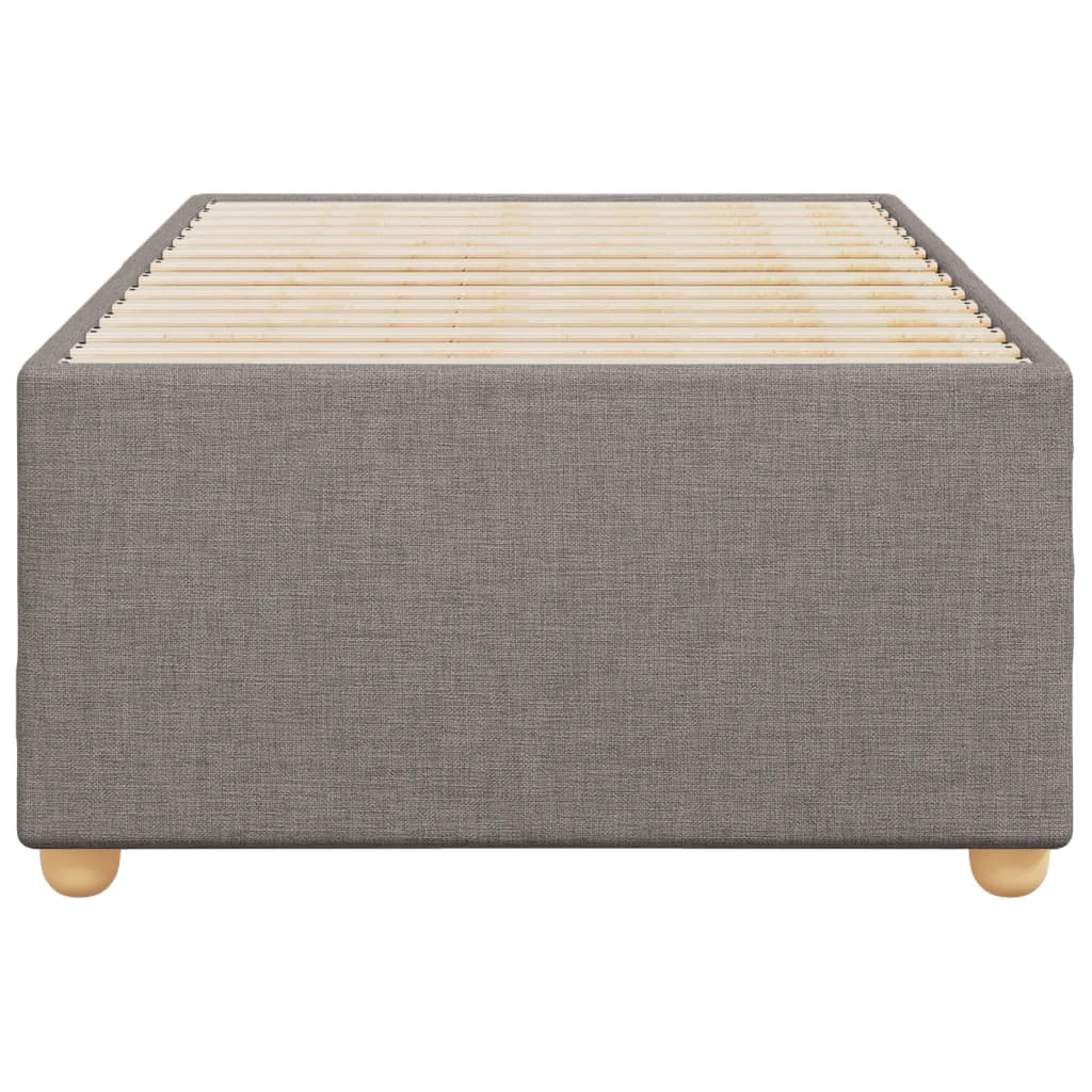 Cadre de lit sans matelas taupe 90x190 cm tissu - XIOS