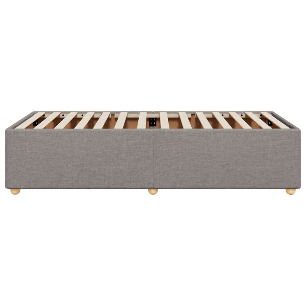 Cadre de lit sans matelas taupe 90x190 cm tissu - XIOS