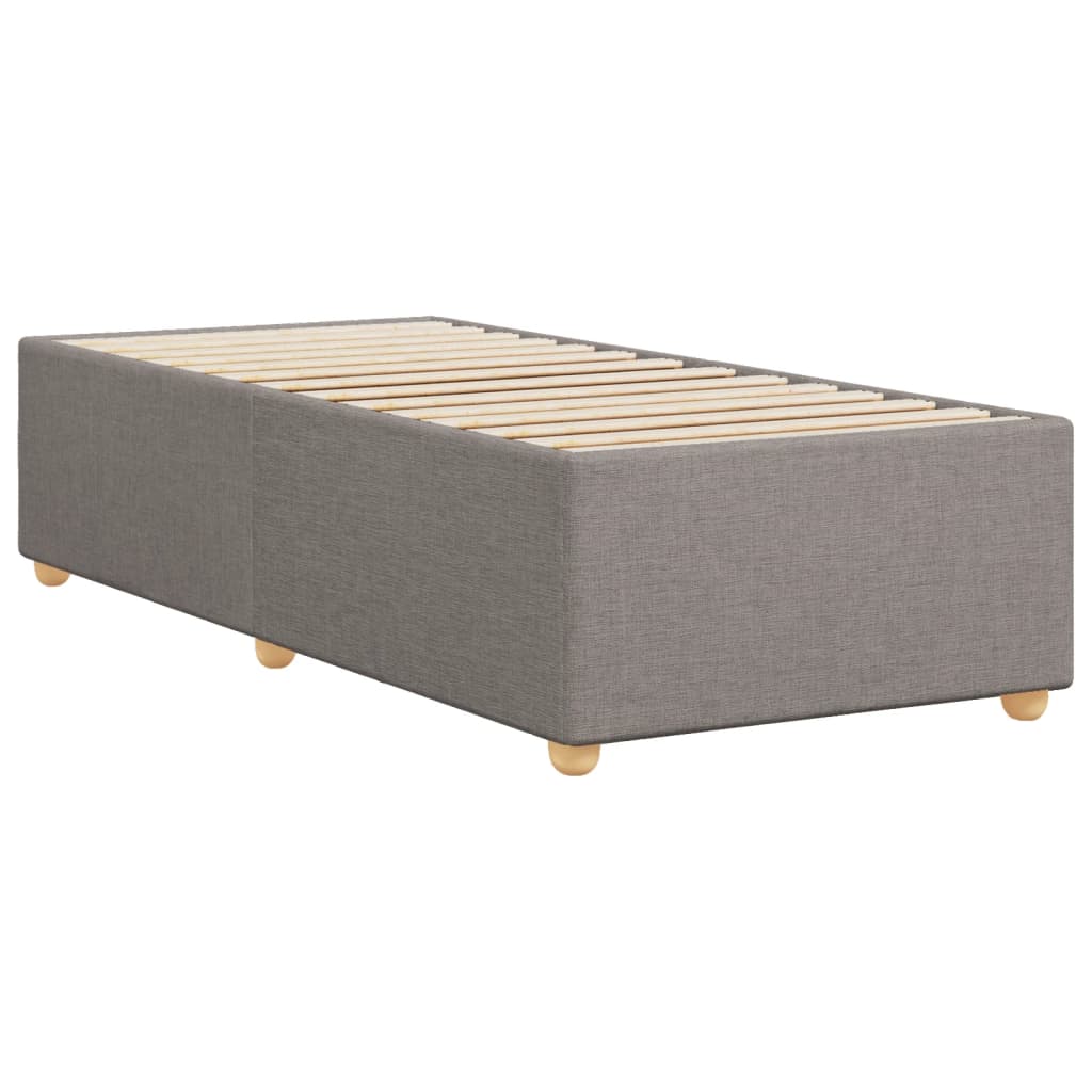 Cadre de lit sans matelas taupe 90x190 cm tissu - XIOS