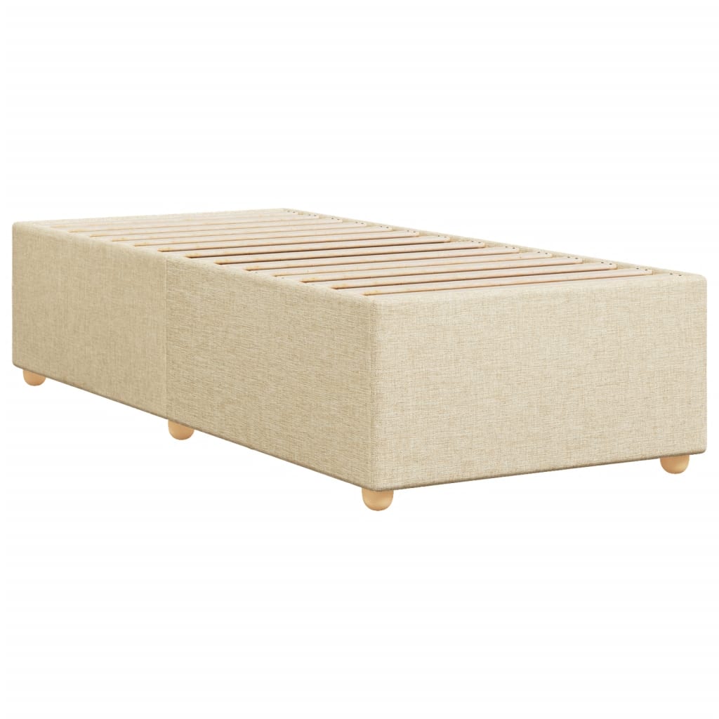 Cadre de lit sans matelas crème 90x190 cm tissu - XIOS