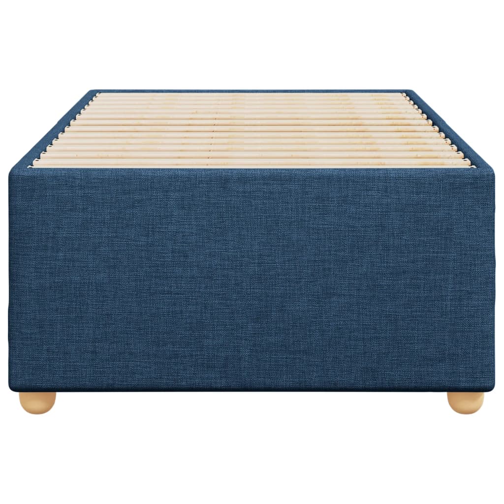Cadre de lit sans matelas bleu 90x190 cm tissu - XIOS