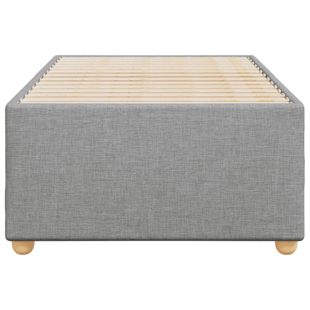 Cadre de lit sans matelas gris clair 90x200 cm tissu - XIOS