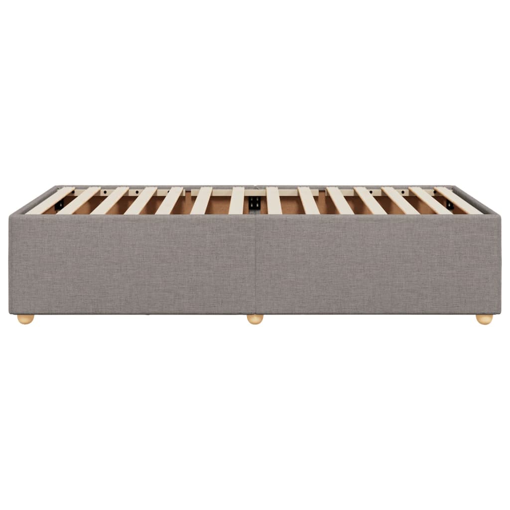 Cadre de lit sans matelas taupe 90x200 cm tissu - XIOS