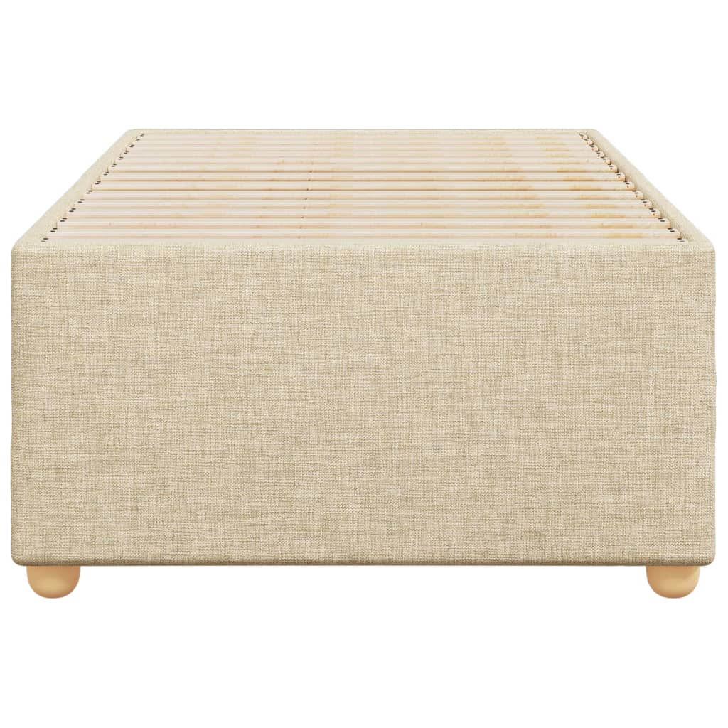 Cadre de lit sans matelas crème 90x200 cm tissu - XIOS