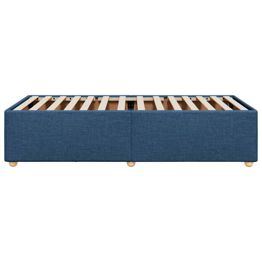 Cadre de lit sans matelas bleu 90x200 cm tissu - XIOS