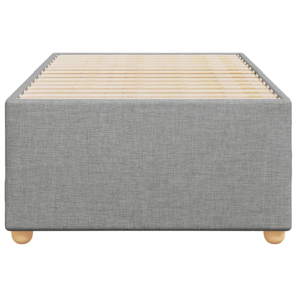Cadre de lit sans matelas gris clair 100x200 cm tissu - XIOS