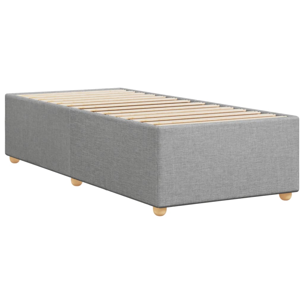 Cadre de lit sans matelas gris clair 100x200 cm tissu - XIOS
