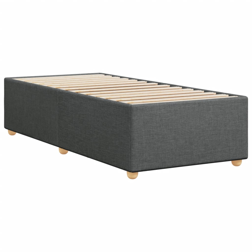 Cadre de lit sans matelas gris foncé 100x200 cm tissu - XIOS