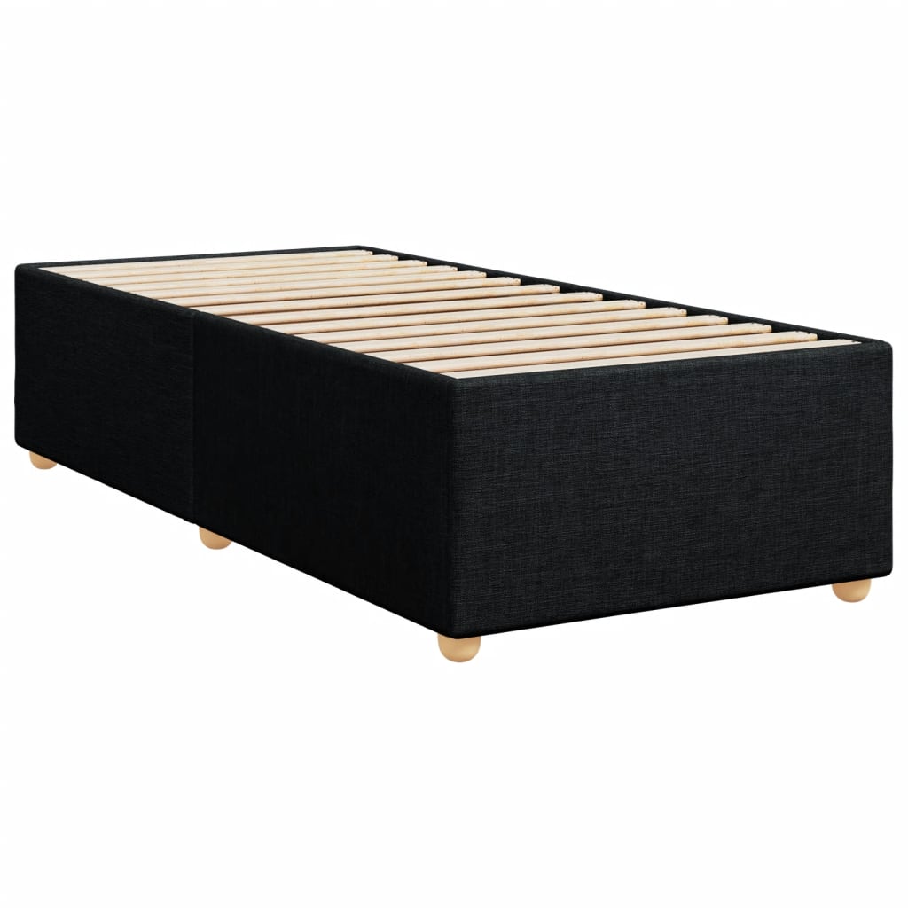 Cadre de lit sans matelas noir 100x200 cm tissu - XIOS