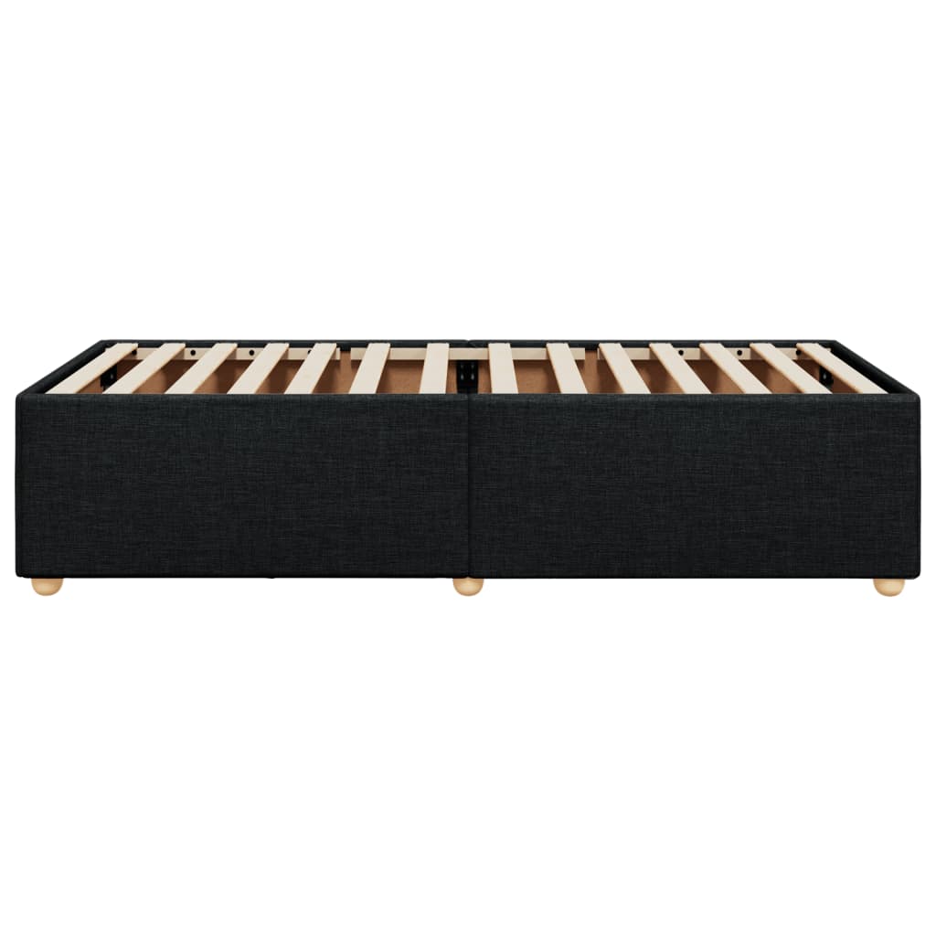 Cadre de lit sans matelas noir 100x200 cm tissu - XIOS