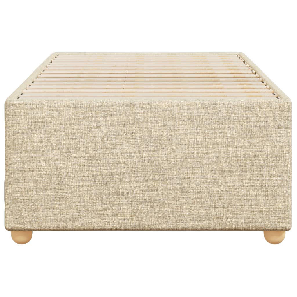 Cadre de lit sans matelas crème 100x200 cm tissu - XIOS