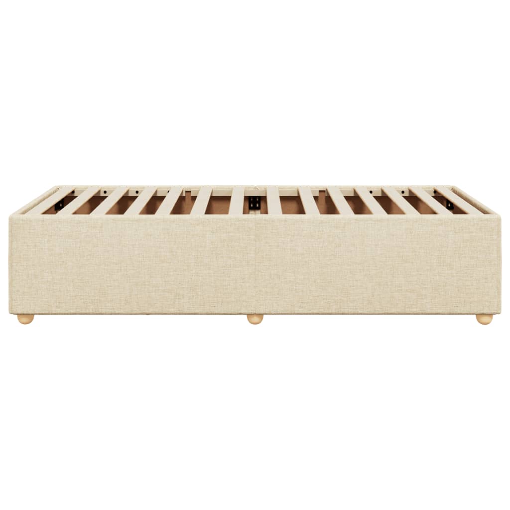 Cadre de lit sans matelas crème 100x200 cm tissu - XIOS