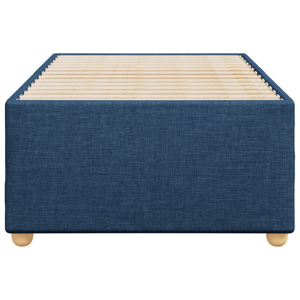 Cadre de lit sans matelas bleu 100x200 cm tissu - XIOS
