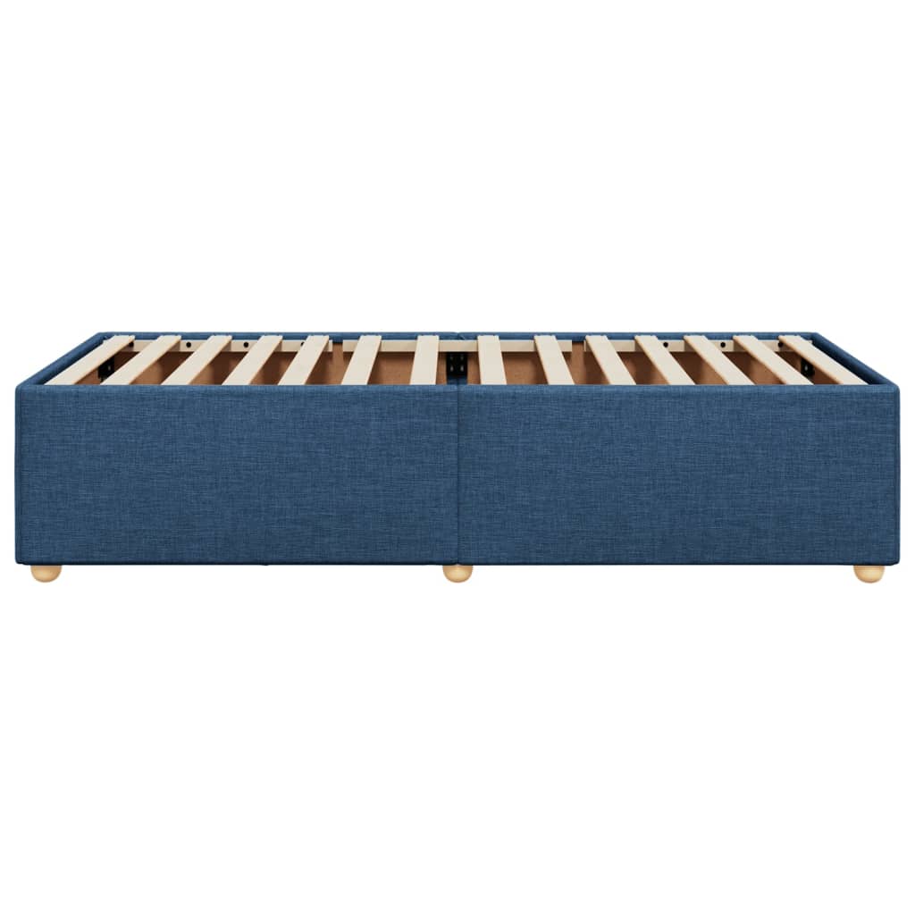 Cadre de lit sans matelas bleu 100x200 cm tissu - XIOS