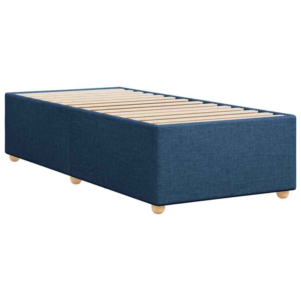 Cadre de lit sans matelas bleu 100x200 cm tissu - XIOS