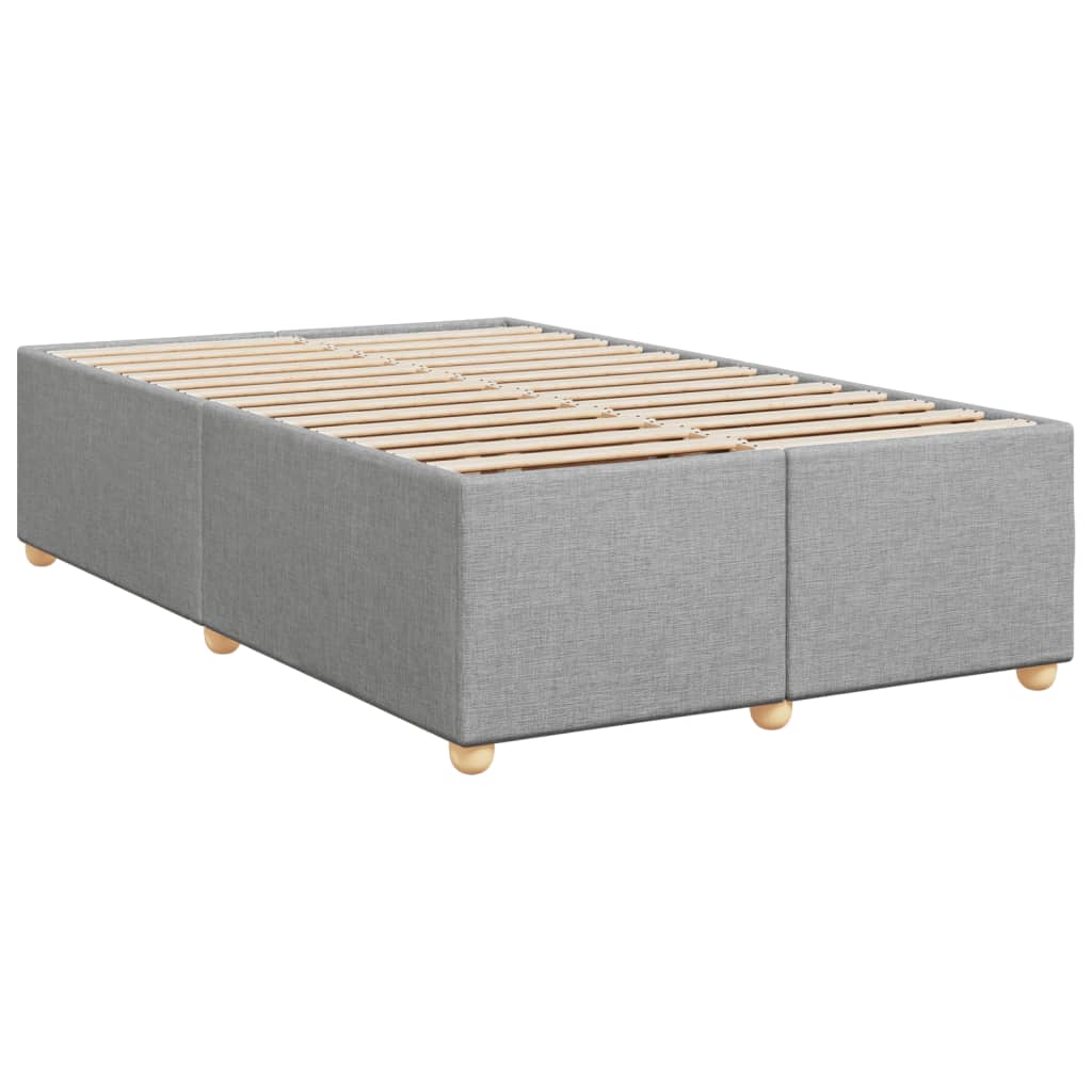 Cadre de lit sans matelas gris clair 120x190 cm tissu - XIOS
