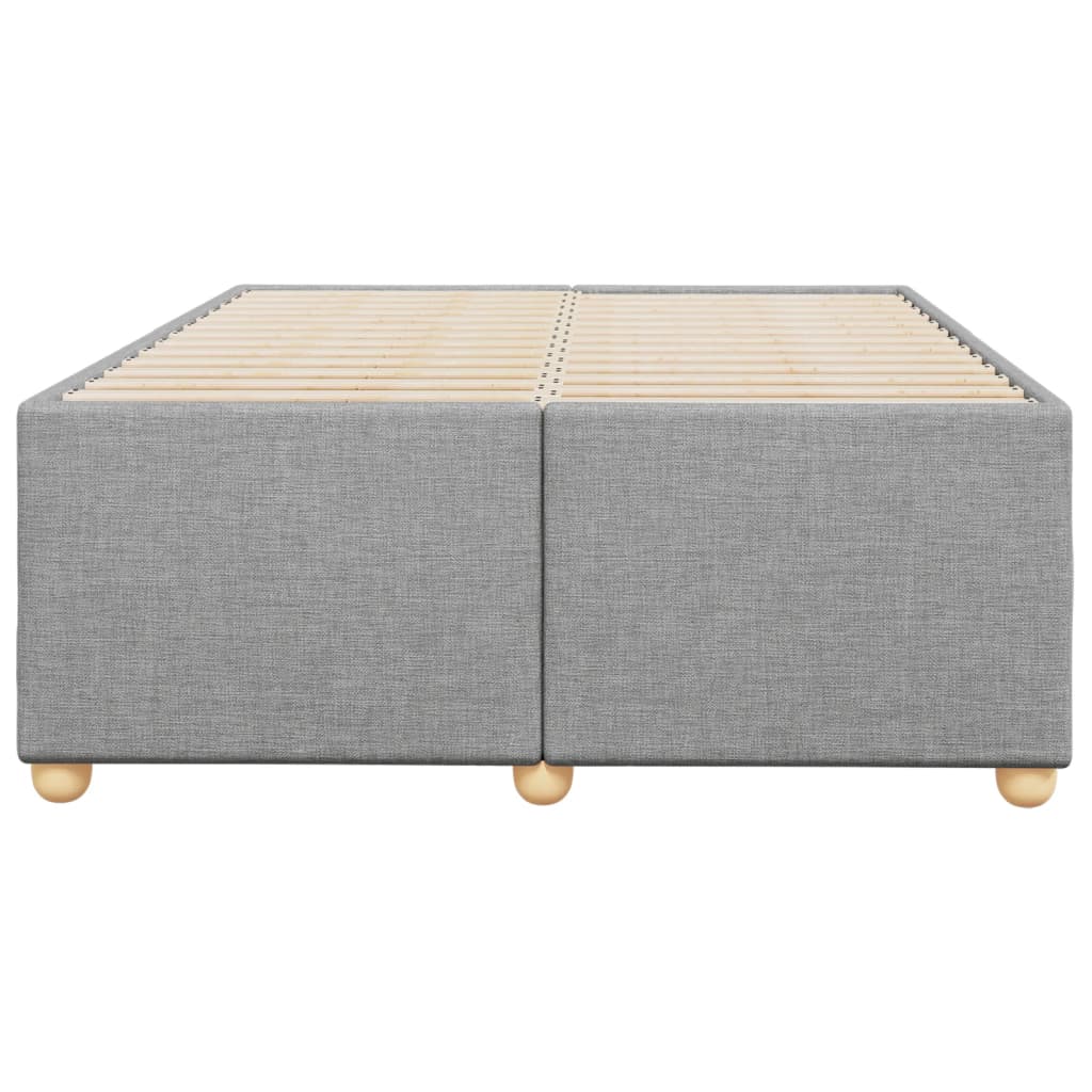 Cadre de lit sans matelas gris clair 120x190 cm tissu - XIOS
