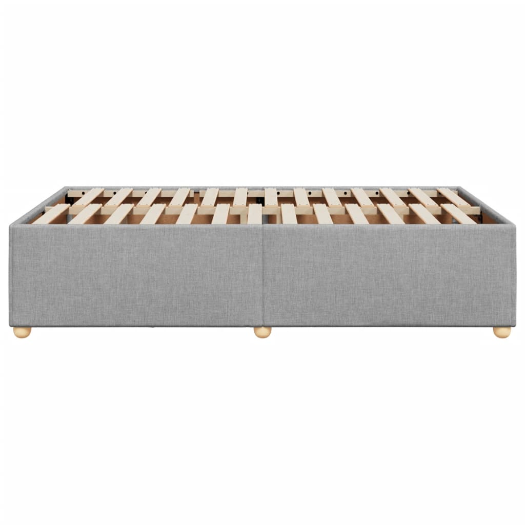 Cadre de lit sans matelas gris clair 120x190 cm tissu - XIOS