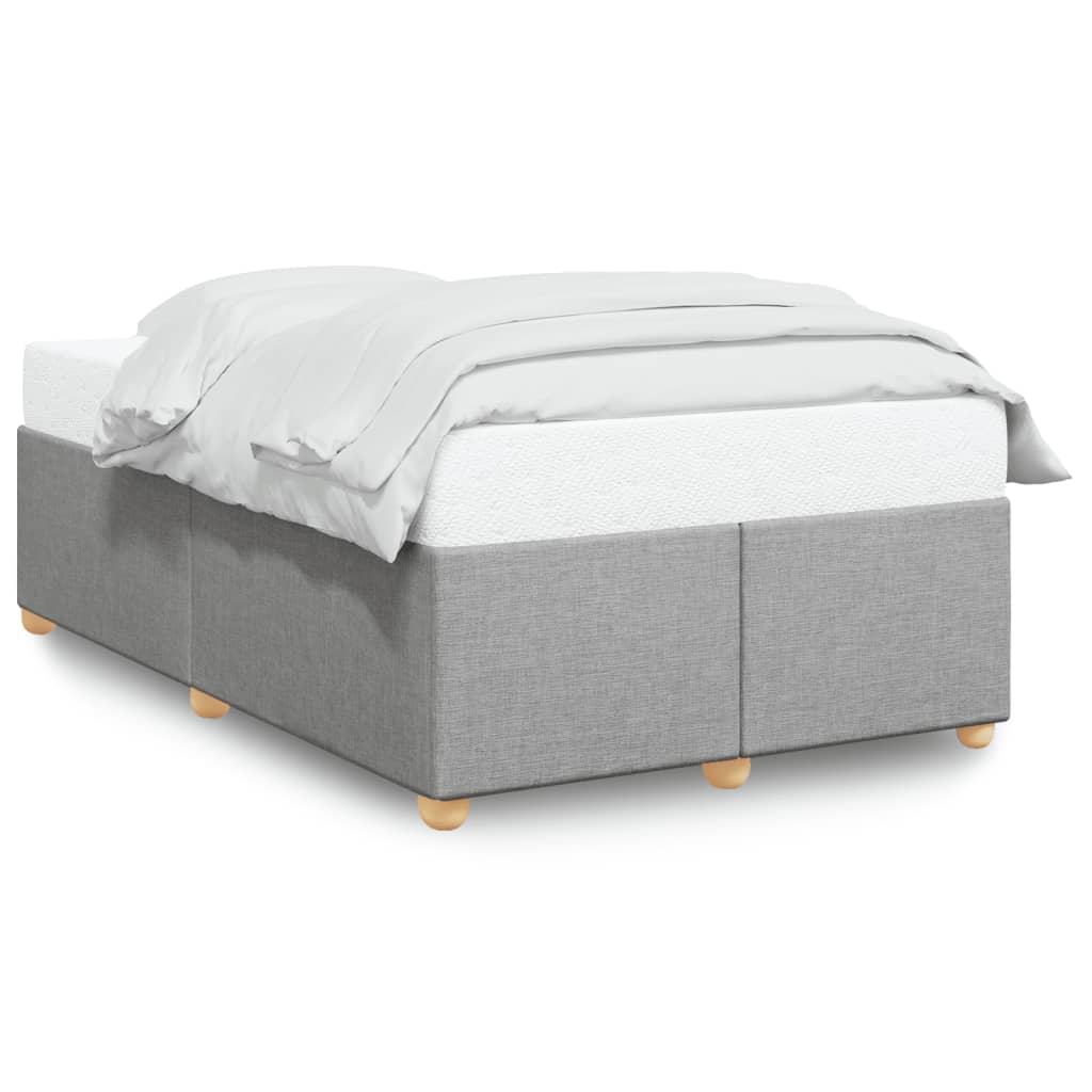 Cadre de lit sans matelas gris clair 120x190 cm tissu - XIOS